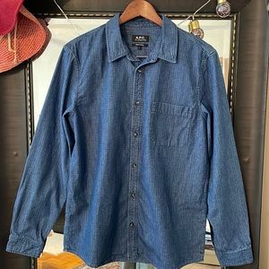 A.P.C. France George’s Denim Shirt Men’s Size L